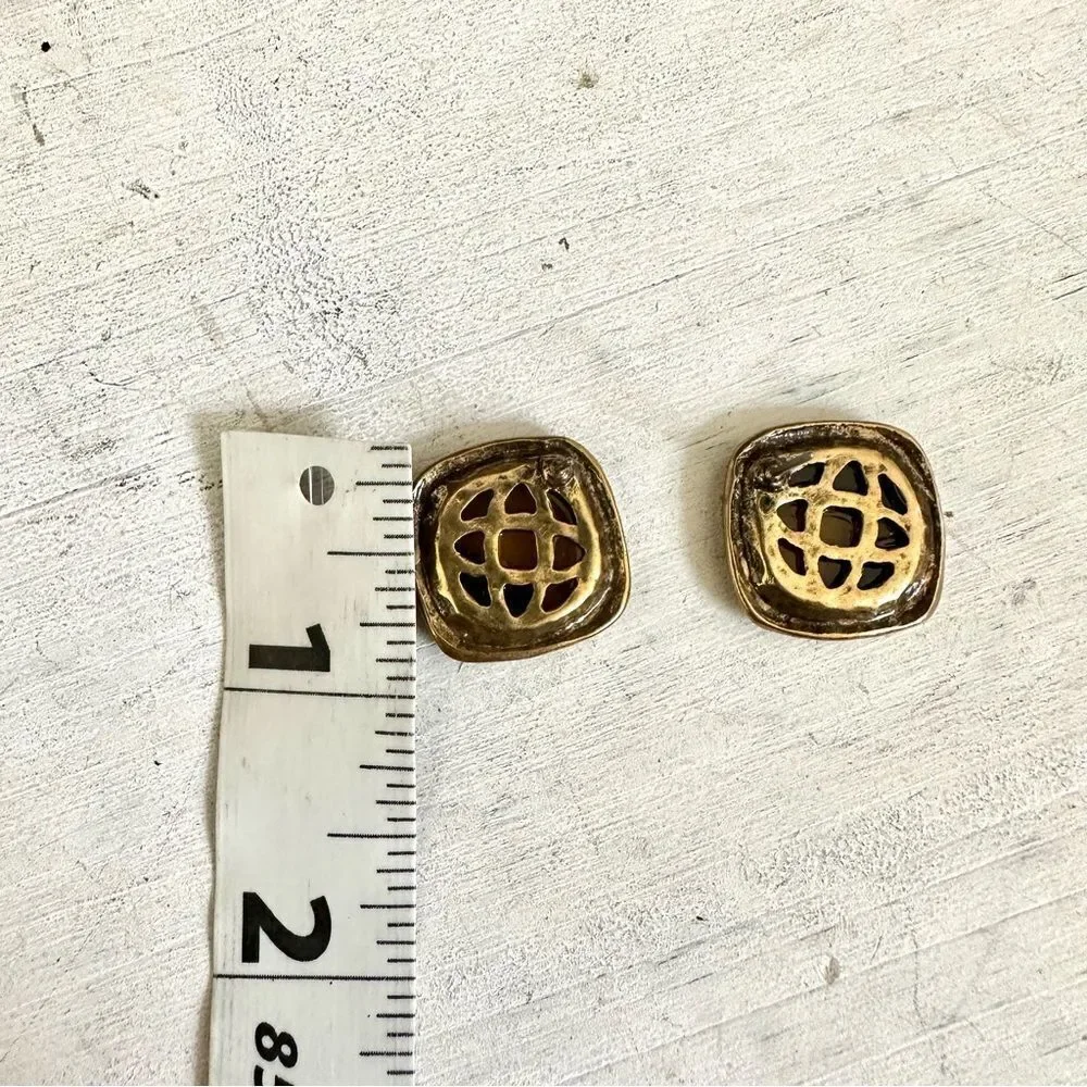 Chico’s Sienna post gold tone leopard earrings